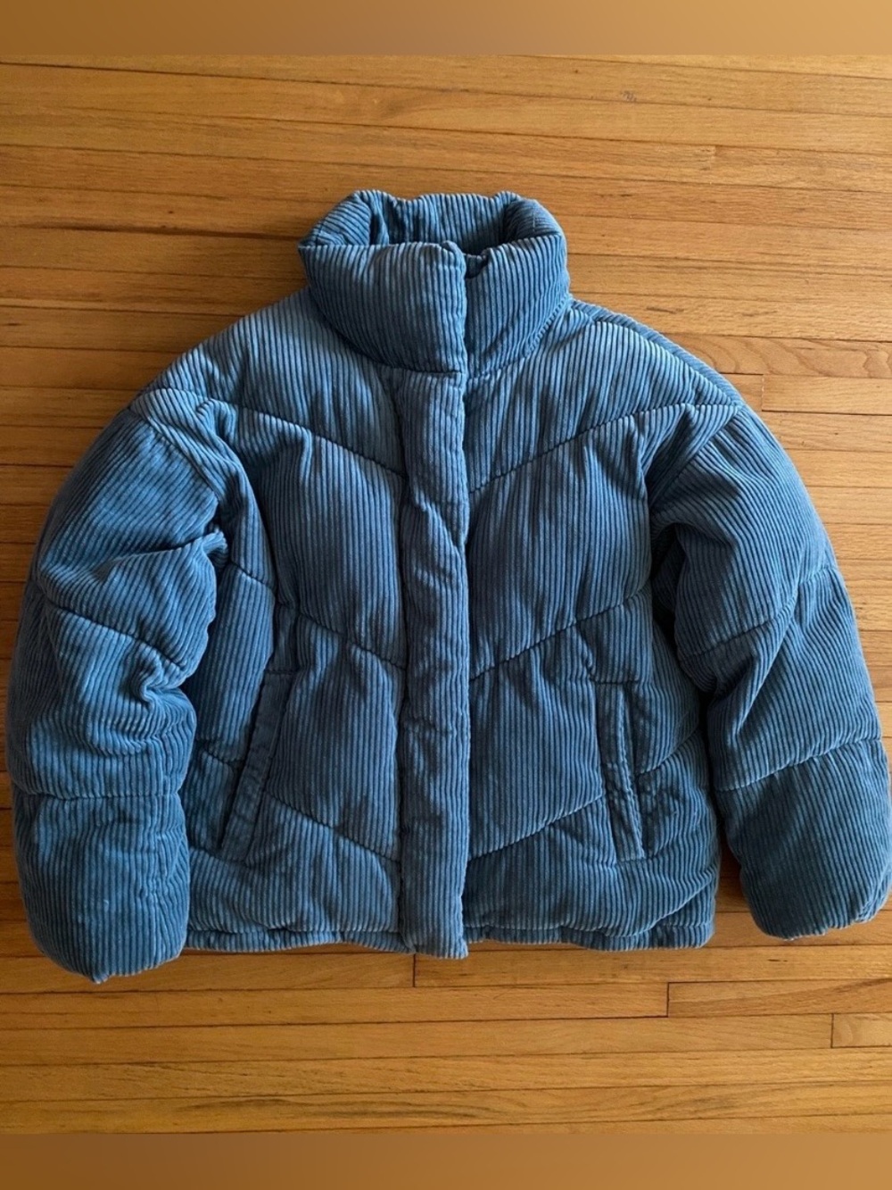 New Without Tags Joe Fresh Corduroy Puffer Jacket PrimaLoft Blue XL